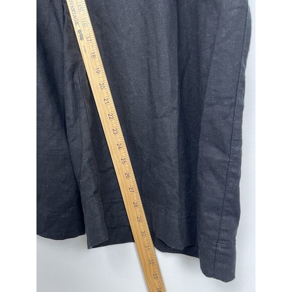 Old Navy High Rise Linen Blend Wide Leg Pants Plus Sz 4X Pull On Black Lagenlook - Picture 7 of 13